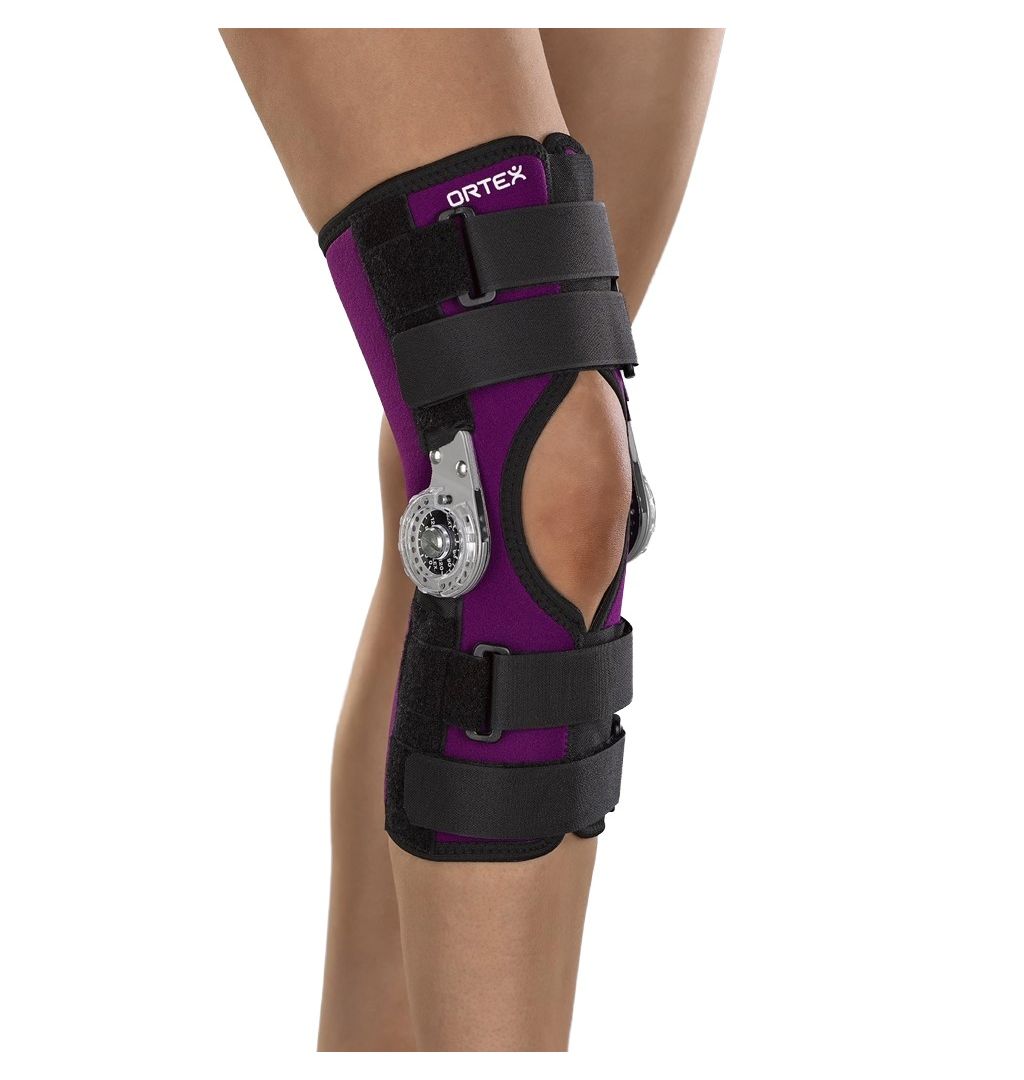 ORTEX 04B Ortéza kolen. kloubu léčeb., krátká, s přestavitel. rozsahem pohybu